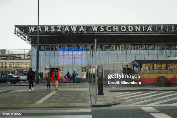 The Warsaw East railway station in Warsaw, Poland, on Wednesday, Jan. 4, 2023. Poland left borrowing costs unchanged as the threat of an economic...