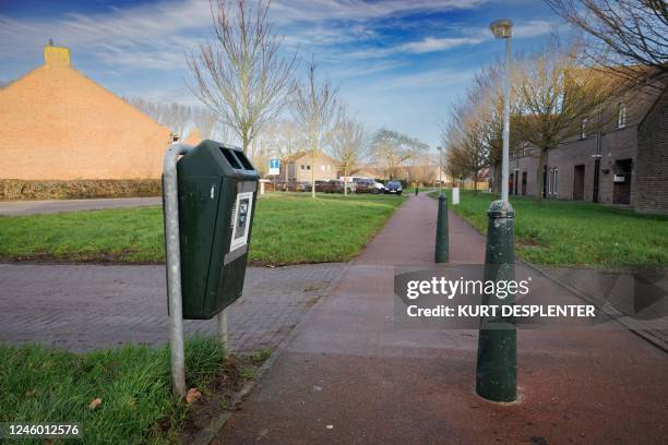 Illustration shows the area where the dead body of a baby was found in a bin, in Brugge, Thursday 05 January 2023. An autopsy will be done to...