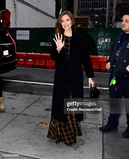 Actress Allison Williams is seen outside the "Today show" on January 5, 2023 in New York City.