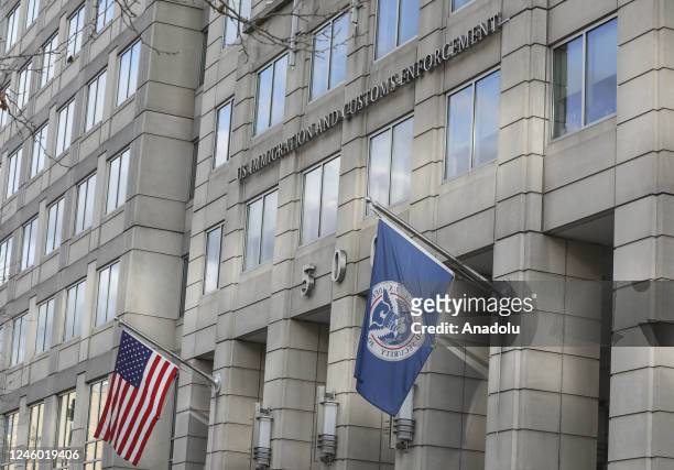 An exterior view of US Immigration and Customs Enforcement Building in Washington D.C., United States on January 5, 2023. The U.S. Immigration and...