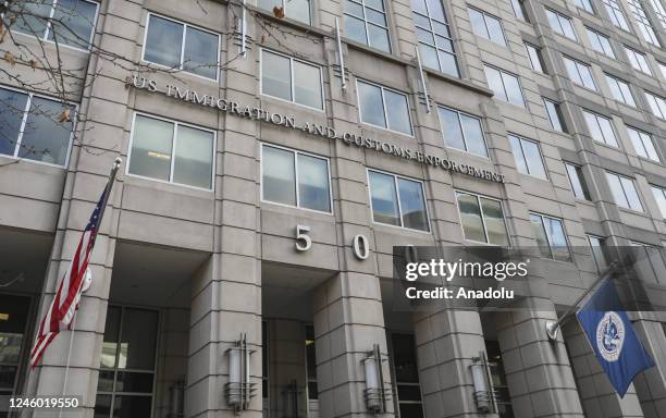 An exterior view of US Immigration and Customs Enforcement Building in Washington D.C., United States on January 5, 2023. The U.S. Immigration and...