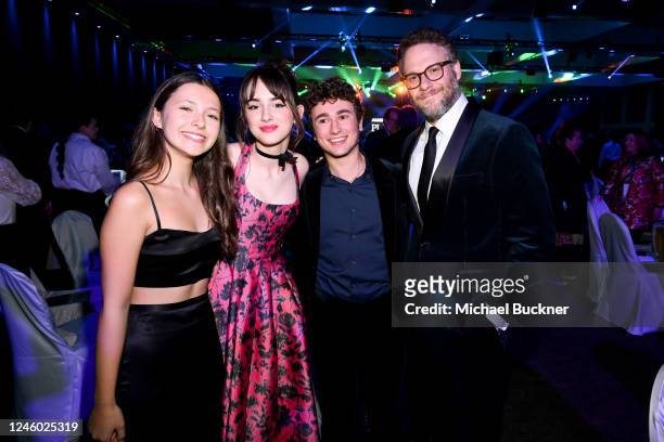Keeley Karsten, Julia Butters, Gabriel LaBelle and Seth Rogen at the 2023 Palm Springs International Film Awards held at the Palm Springs Convention...