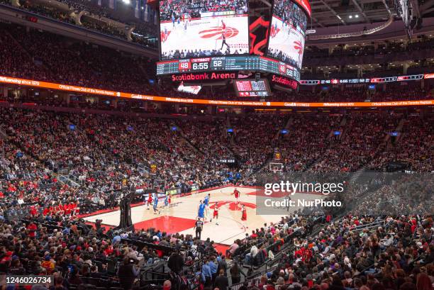 Toronto, ON, Canada Overall view of Scotiabank Arena during the Toronto Raptors vs Milwaukee Bucks NBA regular season game at Scotiabank Arena