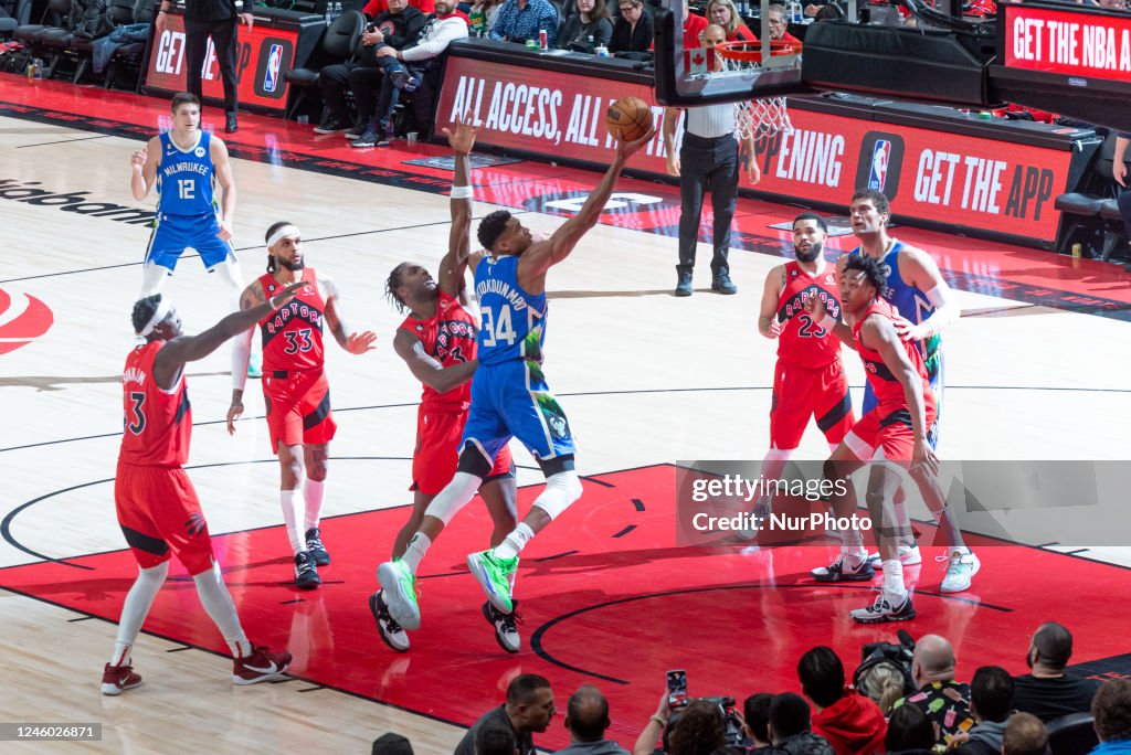 Toronto Raptors V Milwaukee Bucks - NBA Game Of Season 2022-2023 At Scotiabank Arena