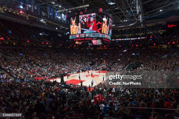 Toronto, ON, Canada Overall view of Scotiabank Arena during the Toronto Raptors vs Milwaukee Bucks NBA regular season game at Scotiabank Arena