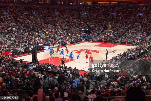 Toronto, ON, Canada Overall view of Scotiabank Arena during the Toronto Raptors vs Milwaukee Bucks NBA regular season game at Scotiabank Arena