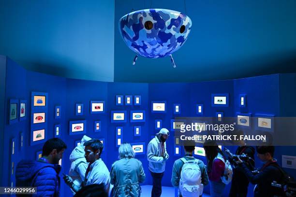 Androids Nearby Share technology is demonstrated at Alphabets Google Android plaza booth during the Consumer Electronics Show in Las Vegas, Nevada on...