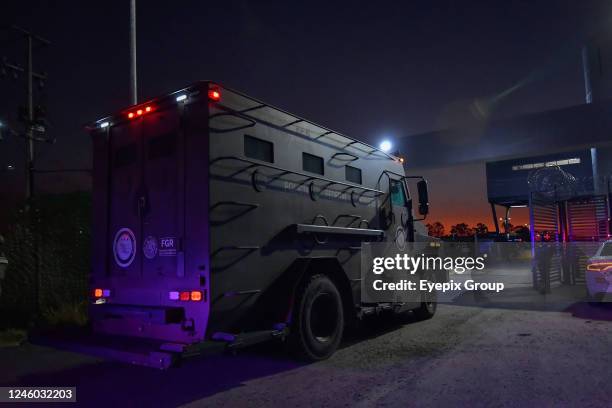 The Mexican Army accompanied the National Guard protect the Federal Center for Social Readaptation 'El Altiplano, where Mexican drug cartel leader...
