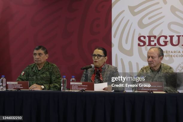 The Secretaries of Federal Security, Rosa Icela Rodríguez; from National Defense, Luis Crescencio Sandoval and from Marina, Rafael Ojeda confirmed...