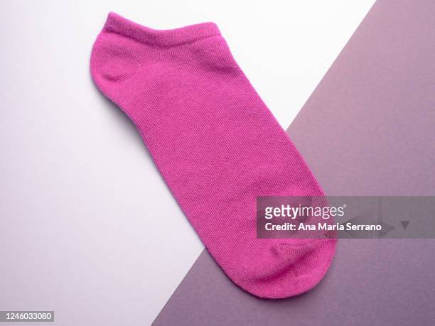 purple ankle sock on a purple background - 足首 ストックフォトと画像