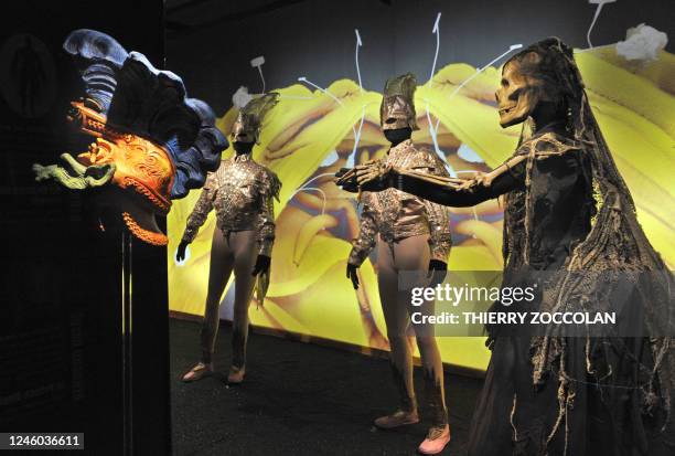 Picture taken on January 26, 2011 at the "Centre national du costume de scene" in Moulins, central France, shows costumes displayed during the...