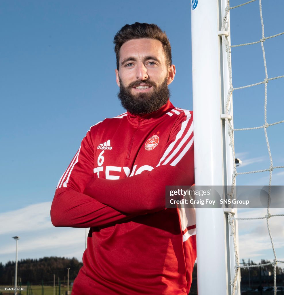 Shinnie Graeme Shinnie after re-signing for Aberdeen at Cormack Park, on ...