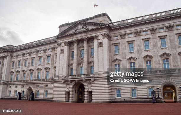 General view of Buckingham Palace.