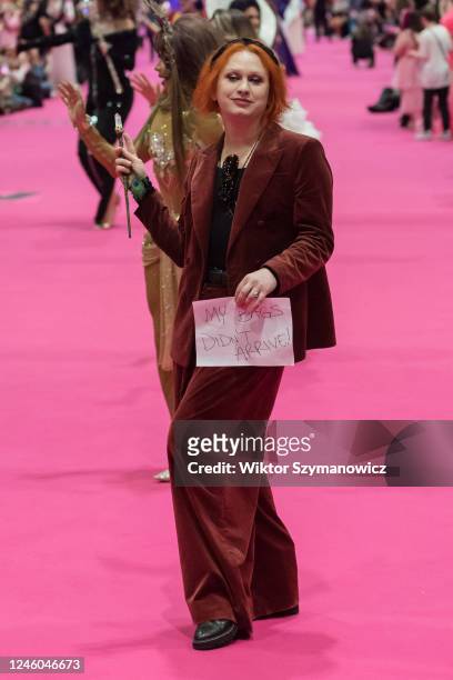 Drag queen Jinkx Monsoon attends The Queen's Walk during the opening of the RuPauls DragCon UK 2023, presented by World of Wonder at ExCel London...