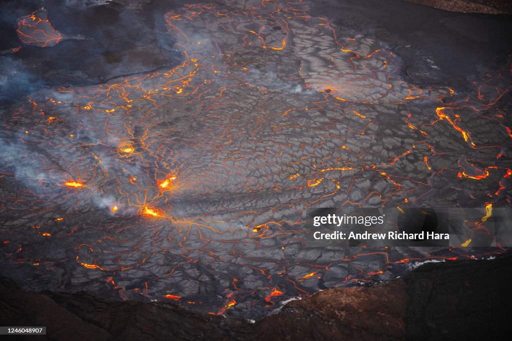 Kilauea Erupts In Hawaii Volcanoes National Park On Big Island Of Hawaii
