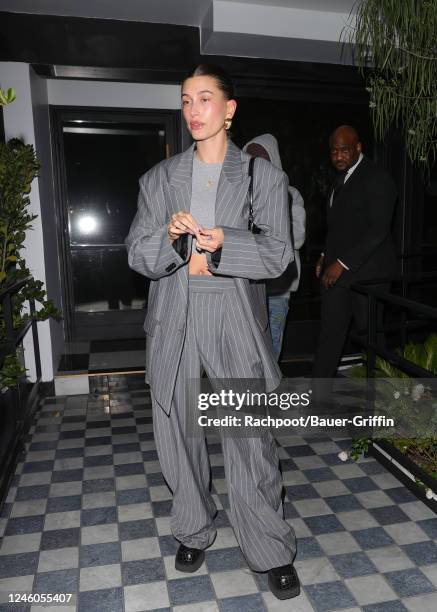 Hailey Bieber is seen on January 06, 2023 in Los Angeles, California.