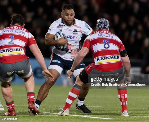 Saracens' Billy Vunipola in action during the Gallagher Premiership Rugby match between Gloucester Rugby and Saracens at Kingsholm Stadium on January...