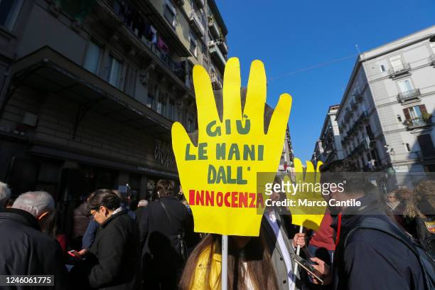 Woman with a placard, during the protest and solidarity rally with the Iranian people "Women Life Freedom", against oppression and discrimination in...
