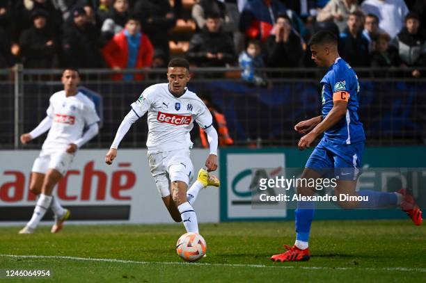 Salim BEN SEGHIR of Olympique de Marseille during the French Cup match between Hyeres and Marseille on January 7, 2023 in Hyeres, France.