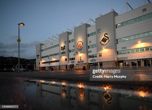 Wales , United Kingdom - 7 January 2023; A general view outside the stadium before the United Rugby Championship between Ospreys and Leinster at the...