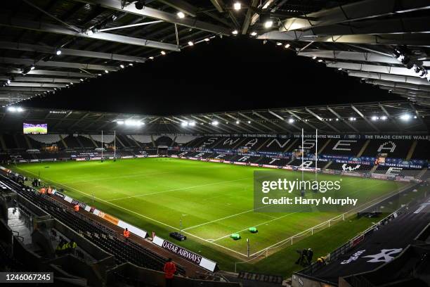 Wales , United Kingdom - 7 January 2023; A general view inside the stadium before the United Rugby Championship between Ospreys and Leinster at the...