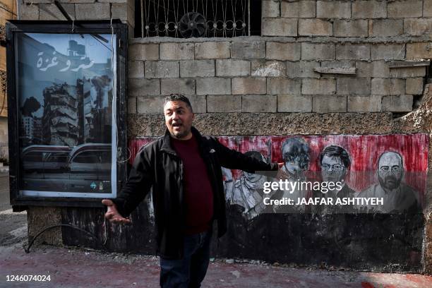 Palestinian theatre director Mustafa Sheta, general manager of the "Freedom Theatre" at the Jenin camp for Palestinian refugees in the occupied West...