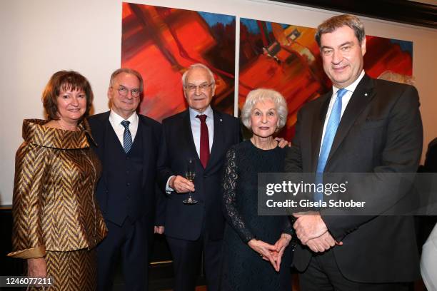 Gabriele Haseloff, Prime Minister of Saxony Dr. Reiner Haseloff , Edmund Stoiber, Karin Stoiber, Markus Söder, Prime Minister of Bavaria, during the...