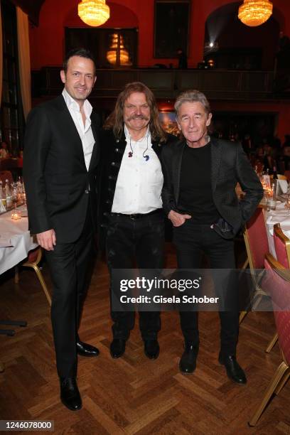 Till Brönner, Leslie Mandoki and Peter Maffay during the celebration of Leslie Mandoki's 70th birthday, 40 years Red Rock Studios and 30 years...