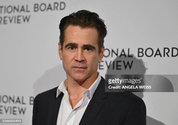 Irish actor Colin Farrell arrives for the National Board of Review Awards Gala at Cipriani 42nd Street in New York City on January 8, 2023.