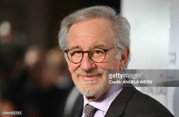 Film director Steven Spielberg arrives for the National Board of Review Awards Gala at Cipriani 42nd Street in New York City on January 8, 2023.