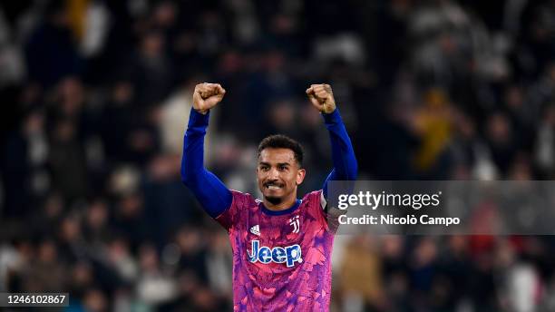 Danilo Luiz da Silva of Juventus FC celebrates the victory at the end of the Serie A football match between Juventus FC and Udinese Calcio. Juventus...