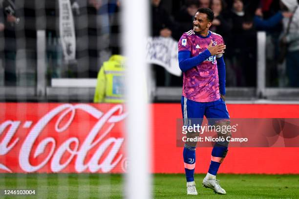 Danilo Luiz da Silva of Juventus FC celebrates after scoring a goal during the Serie A football match between Juventus FC and Udinese Calcio....