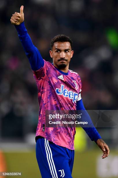 Danilo Luiz da Silva of Juventus FC celebrates the victory at the end of the Serie A football match between Juventus FC and Udinese Calcio. Juventus...