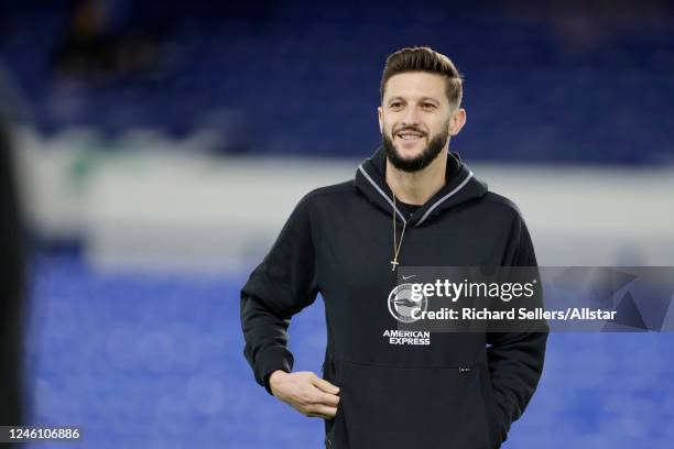 Adam Lallana of Brighton and Hove Albion before the Premier League match between Everton FC and Brighton & Hove Albion at Goodison Park on January 3,...