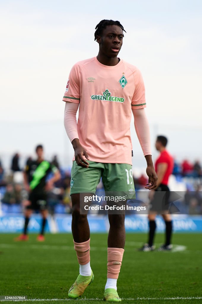 St Rafid Dikeni-Rafid Salifou of Werder Bremen looks on during the Friendly ...