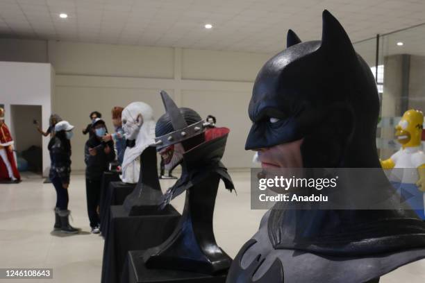 The sculpture of Batman is part of the exhibition of the sculptor Ramiro Sirpa in La Paz, Bolivia on December 22, 2022. Ramiro Sirpa known as "the...