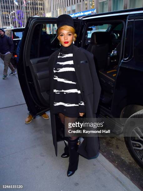 Janelle Monae is seen in Midtown on January 9, 2023 in New York City.