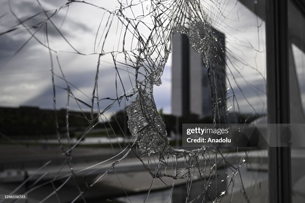Damage at Planalto Palace in Brasilia after riot