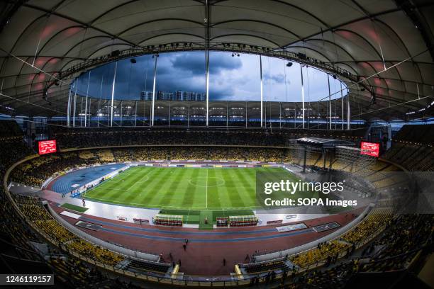 View Of Bukit Jalil National Stadium during the AFF Mitsubishi Electric Cup 2022 match between Malaysia and Thailand at the Bukit Jalil National...