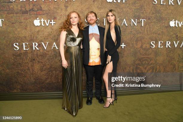 Lauren Ambrose, Rupert Grint and Nell Tiger Free at the season 4 premiere of "Servant" held at the Walter Reade Theater on January 9, 2023 in New...
