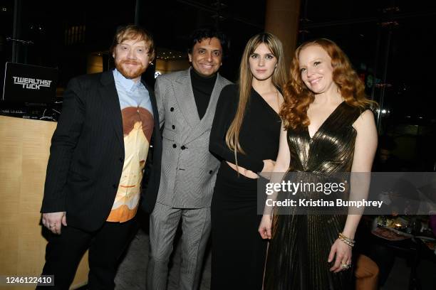 Rupert Grint, M. Night Shyamalan, Nell Tiger Free and Lauren Ambrose at the season 4 premiere of "Servant" held at the Walter Reade Theater on...