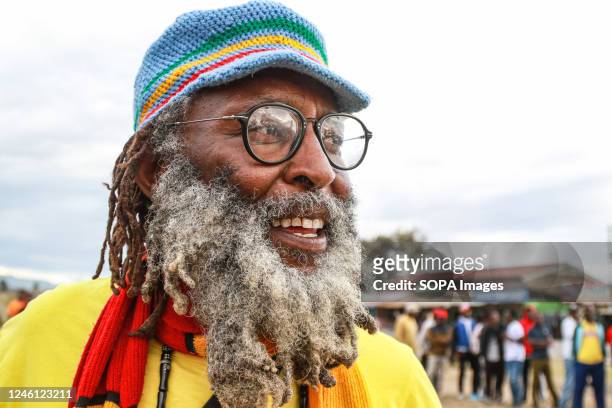 Barbushe Maina, a thespian and The Nakuru UNESCO Creative City alternative contact, looks on during a reggae concert to commemorate Nakuru's...