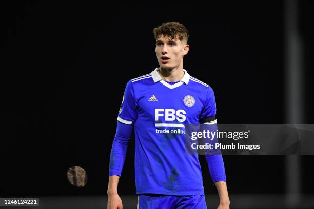 Ben Nelson of Leicester City during the Premier League 2 match between Leicester City U21 and Chelsea U21 at Seagrave Training Ground on January 9,...