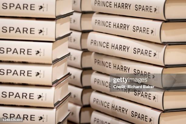 On the day that Prince Harry, the Duke of Sussex's book entitled 'Spare' is published in the UK, hardback copies are revealed and are now on sale in...