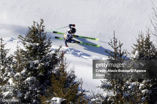 Sam Morse of Team United States in action during the Audi FIS Alpine Ski World Cup Men's Downhill Training on January 10, 2023 in Wengen, Switzerland.