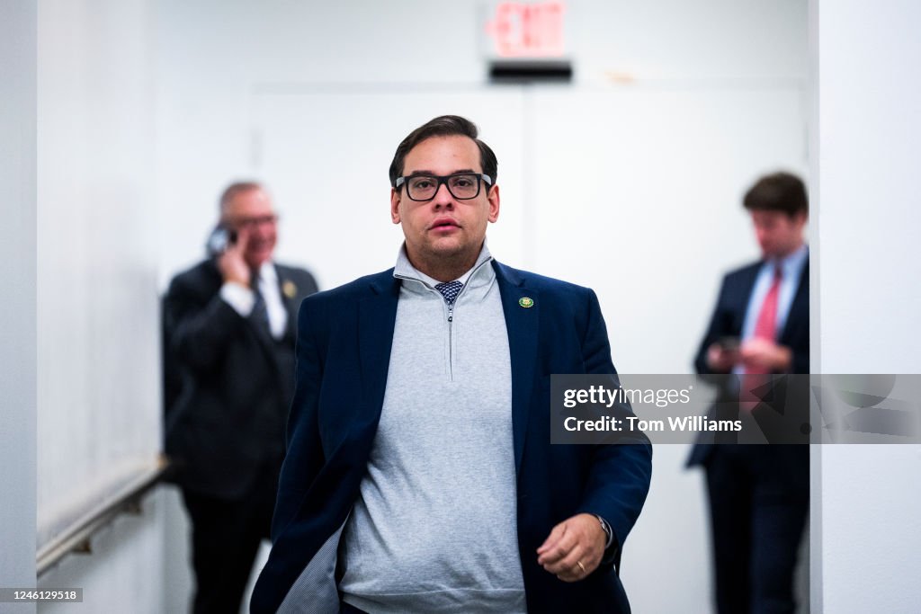 Rep Conference Rep. George Santos, R-N.Y., is seen outside a House Republican... News ...