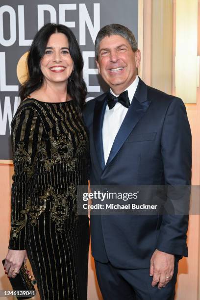 Moira Shell and Jeff Shell at the 80th Annual Golden Globe Awards held at The Beverly Hilton on January 10, 2023 in Beverly Hills, California.