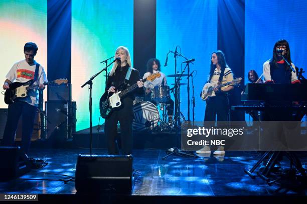 Episode 1774 -- Pictured: Musical guest Alvvays performs on Tuesday, January 10, 2023 --