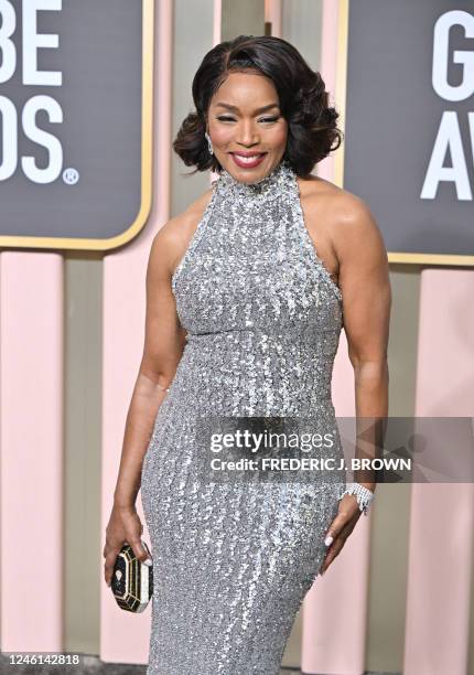 Actress Angela Bassett arrives for the 80th annual Golden Globe Awards at The Beverly Hilton hotel in Beverly Hills, California, on January 10, 2023.