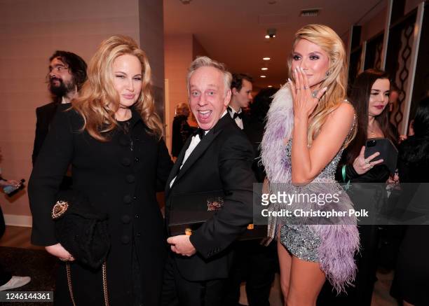 Jennifer Coolidge, Mike White and Heidi Klum at the 80th Golden Globes Viewing and After Party Powered By Billboard held at The Beverly Hilton on...